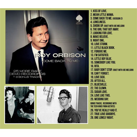 ’Roy Orbison - Come Back To me’ CDR - CD